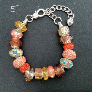 Lampwork Bead Charm Bracelet
